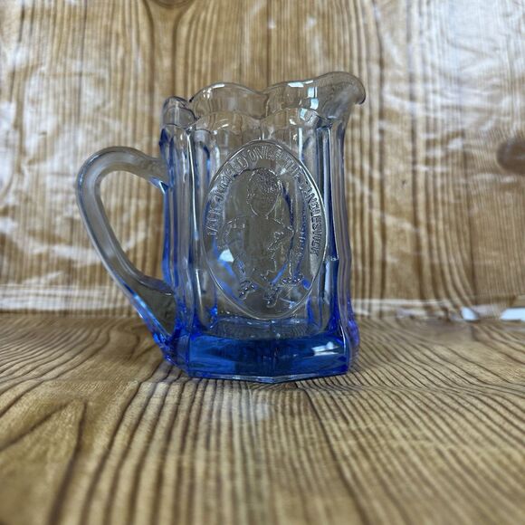 VTG Indiana Glass Tiara Nursery Rhyme Cream And Sugar 5 Piece Set Blue Cobalt - Picture 4 of 16